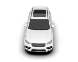 White SUV on transparent background. 3d rendering - illustration png