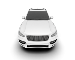 White SUV on transparent background. 3d rendering - illustration png