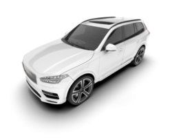 Weiß suv auf transparent Hintergrund. 3d Rendern - - Illustration png