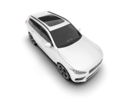 blanco suv en transparente antecedentes. 3d representación - ilustración png