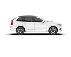 White SUV on transparent background. 3d rendering - illustration png