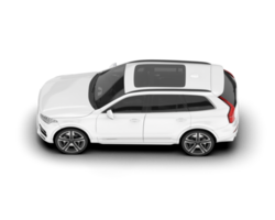 White SUV on transparent background. 3d rendering - illustration png