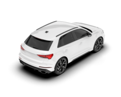 White SUV on transparent background. 3d rendering - illustration png