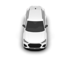 White SUV on transparent background. 3d rendering - illustration png