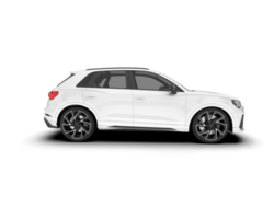 White SUV on transparent background. 3d rendering - illustration png