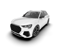 Weiß suv auf transparent Hintergrund. 3d Rendern - - Illustration png