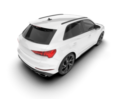 Weiß suv auf transparent Hintergrund. 3d Rendern - - Illustration png