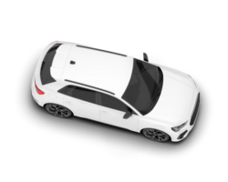 White SUV on transparent background. 3d rendering - illustration png