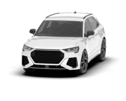 White SUV on transparent background. 3d rendering - illustration png