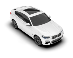 White SUV on transparent background. 3d rendering - illustration png