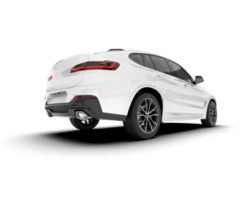 White SUV on transparent background. 3d rendering - illustration png