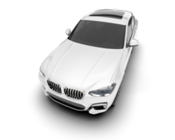 White SUV on transparent background. 3d rendering - illustration png