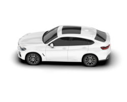 White SUV on transparent background. 3d rendering - illustration png