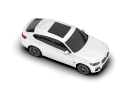 White SUV on transparent background. 3d rendering - illustration png