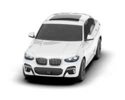 White SUV on transparent background. 3d rendering - illustration png