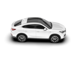 White SUV on transparent background. 3d rendering - illustration png