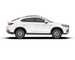 White SUV on transparent background. 3d rendering - illustration png