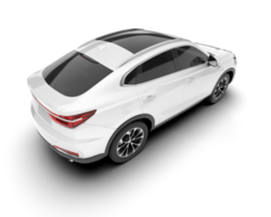 Weiß suv auf transparent Hintergrund. 3d Rendern - - Illustration png