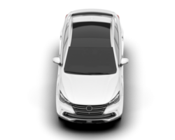 White SUV on transparent background. 3d rendering - illustration png