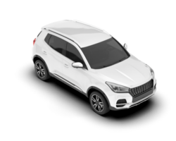 Weiß suv auf transparent Hintergrund. 3d Rendern - - Illustration png