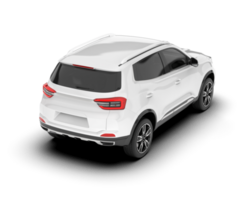 White SUV on transparent background. 3d rendering - illustration png