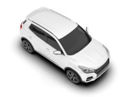 White SUV on transparent background. 3d rendering - illustration png