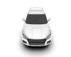 White SUV on transparent background. 3d rendering - illustration png