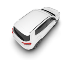 White SUV on transparent background. 3d rendering - illustration png