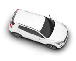 White SUV on transparent background. 3d rendering - illustration png