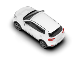 White SUV on transparent background. 3d rendering - illustration png