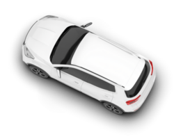 White SUV on transparent background. 3d rendering - illustration png