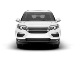 White SUV on transparent background. 3d rendering - illustration png