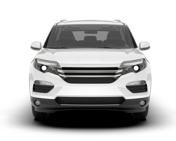 White SUV on transparent background. 3d rendering - illustration png