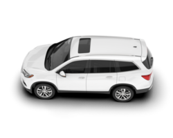 White SUV on transparent background. 3d rendering - illustration png