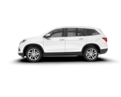 White SUV on transparent background. 3d rendering - illustration png