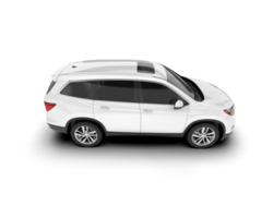 White SUV on transparent background. 3d rendering - illustration png