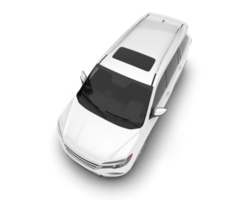 vit sUV på transparent bakgrund. 3d tolkning - illustration png