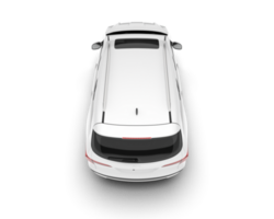 White SUV on transparent background. 3d rendering - illustration png