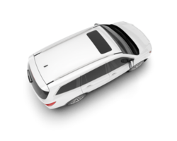 Weiß suv auf transparent Hintergrund. 3d Rendern - - Illustration png