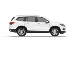 Weiß suv auf transparent Hintergrund. 3d Rendern - - Illustration png