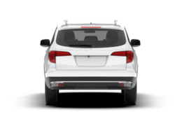 White SUV on transparent background. 3d rendering - illustration png
