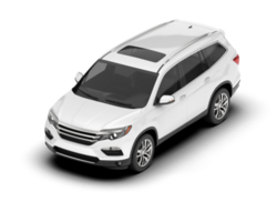 vit sUV på transparent bakgrund. 3d tolkning - illustration png