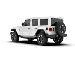 blanco suv en transparente antecedentes. 3d representación - ilustración png