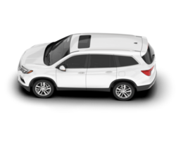 White SUV on transparent background. 3d rendering - illustration png