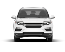 White SUV on transparent background. 3d rendering - illustration png