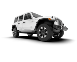 branco suv em transparente fundo. 3d Renderização - ilustração png