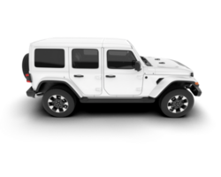 vit sUV på transparent bakgrund. 3d tolkning - illustration png