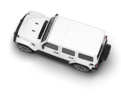 Weiß suv auf transparent Hintergrund. 3d Rendern - - Illustration png