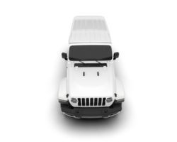 Weiß suv auf transparent Hintergrund. 3d Rendern - - Illustration png