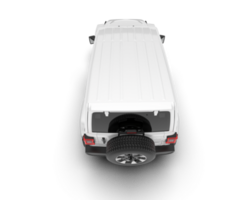 Weiß suv auf transparent Hintergrund. 3d Rendern - - Illustration png